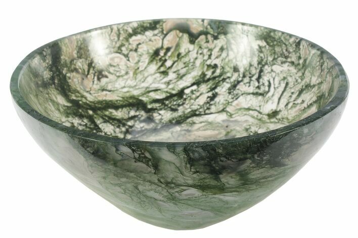 Polished Moss Agate Bowl #232036